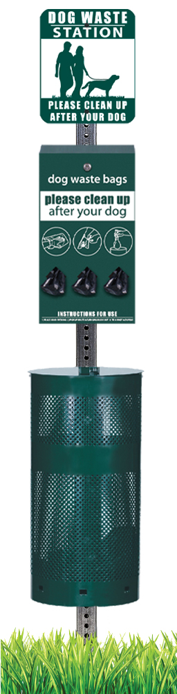 Dog Waste Station with Can